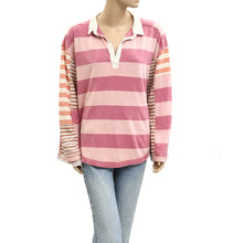 Free People women’s Aster stripe polo shirt XS