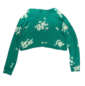 #GlobalLove x Flowers By Zoe girls bleach splatter happy face cropped top XL(12-14)