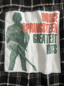 Women’s upcycled Bruce Springsteen flannel shirt S/M (read measurements)