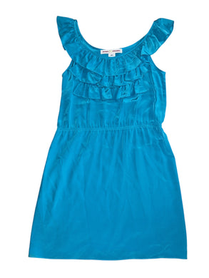 Amanda Uprichard women’s silk ruffle mini dress P/XS