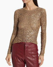 Free People Intimately women’s Gold Rush long sleeve sequin top XS