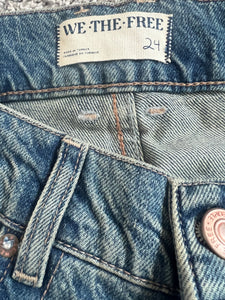 We The Free by Free People women’s Benji wide leg jeans 24 NEW
