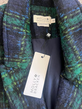 Molly Bracken women’s checked woven wool blend blazer jacket XS NEW