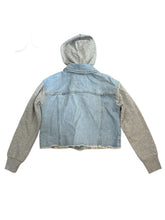 Treasure & Bond girls fleece and denim cropped jacket M(8-10)