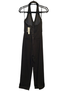 Alice + Olivia women’s Robin split wide leg halter jumpsuit sz 0 NEW