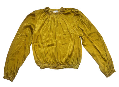 Bella Dahl women’s shirred satin bubble top M