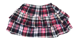 Dori Creations girls stretchy plaid ruffle skirt 8-10