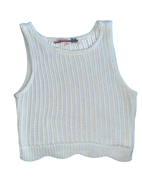 Vintage Havana girls cropped sweater tank top M(10-12)