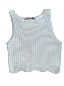Vintage Havana girls cropped sweater tank top M(10-12)