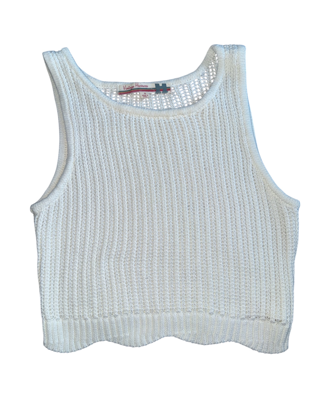 Vintage Havana girls cropped sweater tank top M(10-12)