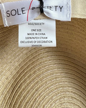 Sole Society women’s straw Panama hat ONE SIZE NEW