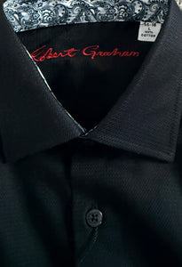 Robert Graham boys Joy flip collar dress shirt L(16) NEW