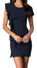 Cheryl Creations Junior/Women’s asymmetrical flutter sleeve dress S