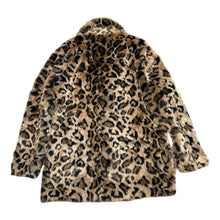 Free People women’s faux fur leopard jacket XS