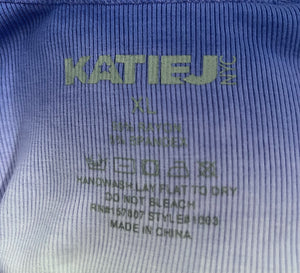 Katie J NYC Livi tween girls ribbed dip dye crop tank XL(14)