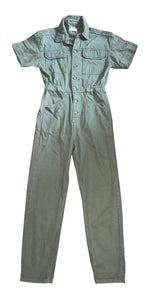 Free People We The Free Marci denim jumpsuit in washed army XS
