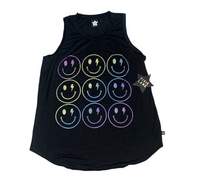 Pixie Lane girls happy face graphic tank top 9-10 NEW