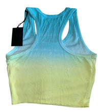 Katie J NYC Livi juniors ribbed dip dye racerback crop tank S NEW