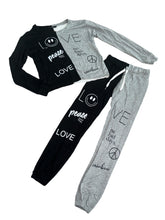 Flowers By Zoe girls 2pc colorblock Good Vibes set XL(14)