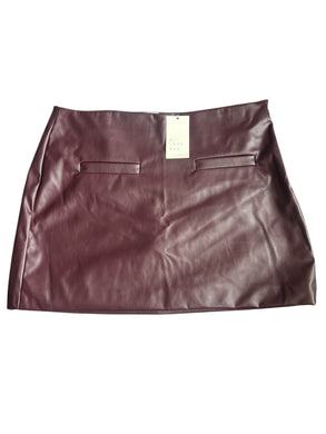 A New Day women’s faux leather mini skirt 12 NEW