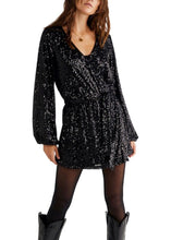 Free People women’s Christa sequin balloon sleeve romper XS NEW