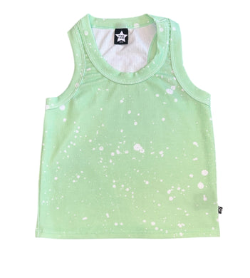 Pixie Lane girls ribbed cropped splatter tank 11-12