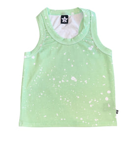 Pixie Lane girls ribbed cropped splatter tank 11-12