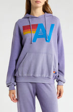 Aviator Nation purple relaxed logo hoodie sweatshirt S