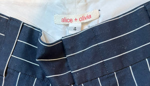 Alice & Olivia women’s pinstripe chino shorts 4