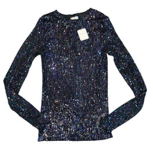 Free People Intimately women’s Gold Rush long sleeve sequin top XS NEW