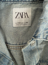 Zara girls distressed denim jean jacket 11-12