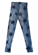 Pixie Lane girls faux denim stars leggings 6