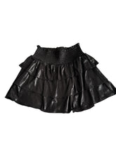 Katie J NYC tween girls metallic Allison tiered skirt L(12)