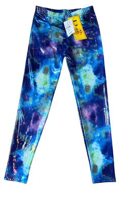 Dori Creations girls shimmer swirl leggings 8-10 NEW