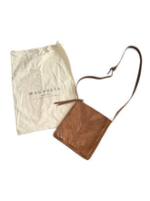 Magnolia chevron leather crossbody bag 10” x 11”