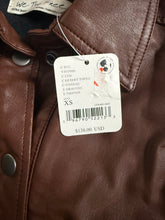 Free People Easy Rider faux leather shacket XS NEW