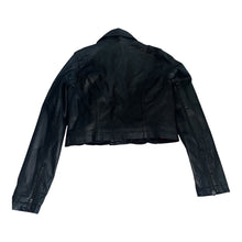 Hidden Jeans women’s cropped faux leather moto jacket M
