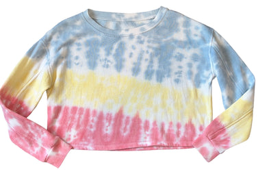 Katie J NYC tween girls cropped tie dye sweatshirt L(12)