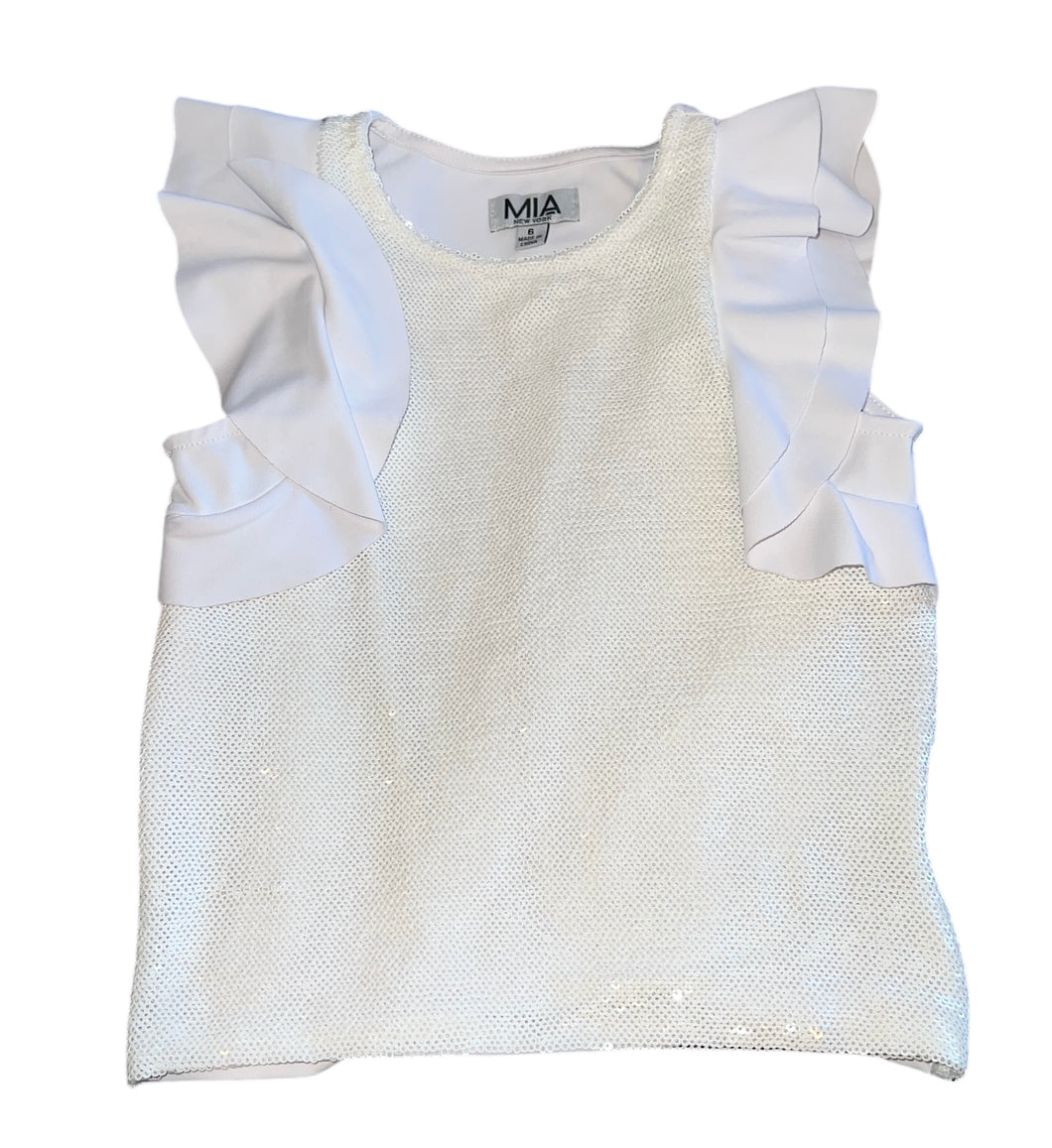 MIA New York girls sequin flutter tank top 6