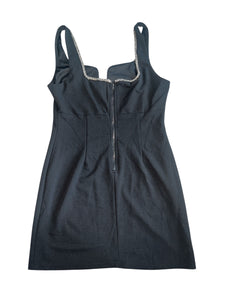 Aqua women’s rhinestone embellished tank dress L