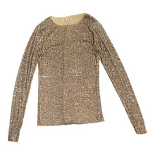 Free People Intimately women’s Gold Rush long sleeve sequin top XS