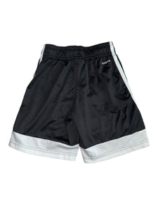 Adidas boys triple stripe black athletic shorts S(8)