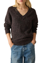 Faherty women’s Driftwood Donegral merino wool v-neck sweater XS