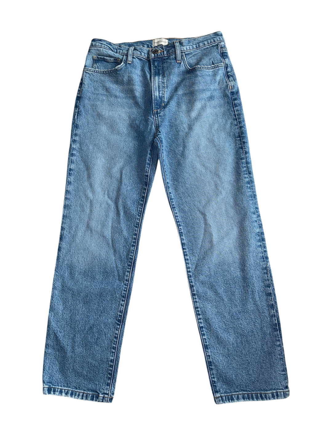 Favorite Daughter women’s Morgan Shortie high rise petite straight jeans in Crosby 30