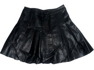 Katie J NYC junior Eddie vegan leather pleated skirt XS