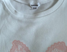 Garage women’s cropped pink bow graphic tee XS