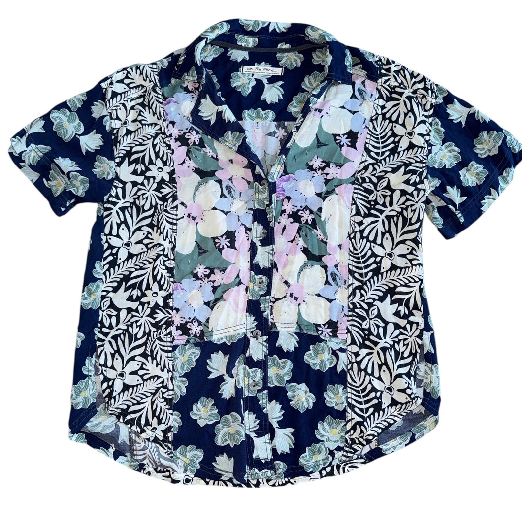 Free People women’s Vacay Away button down blouse XS