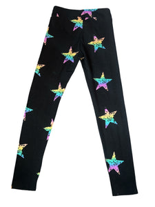 Pixie Lane girls simply soft spotted star graphic leggings 11-12