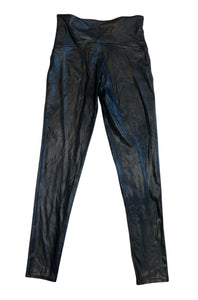 Spanx shape women’s shimmer faux leather leggings L petite
