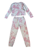 Pixie Lane girls 2pc hacci knit tie dye pants set 9-10